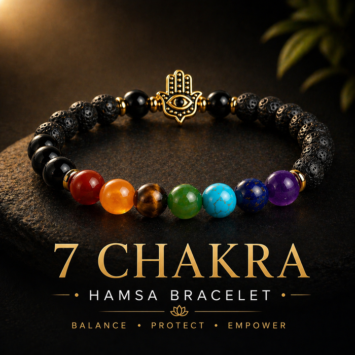 7 Chakra Hamsa bracelet